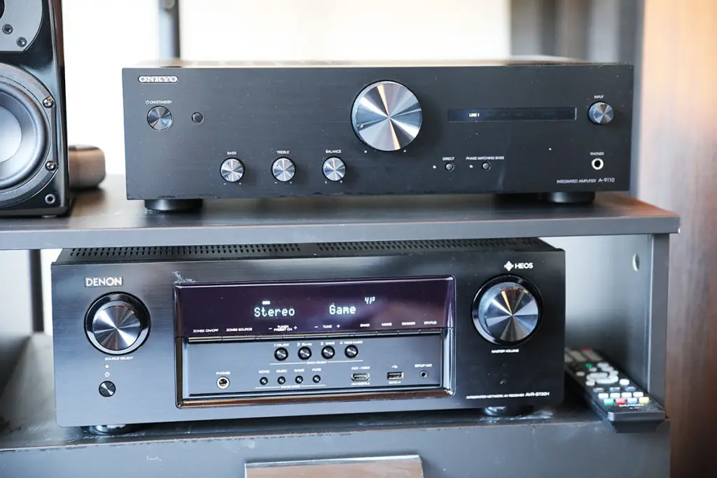 receiver and an amplifier