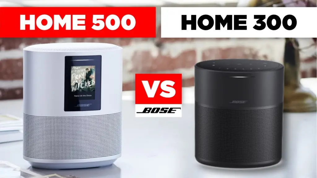 Side-by-side photo of Bose 300 vs 500